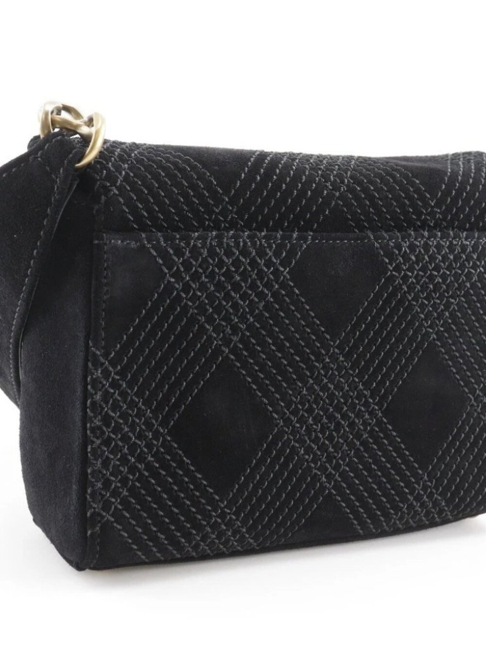 CHANEL Wild stitch Shoulder Bag A19343Y02640 black Suede Women - Picture 3 of 12